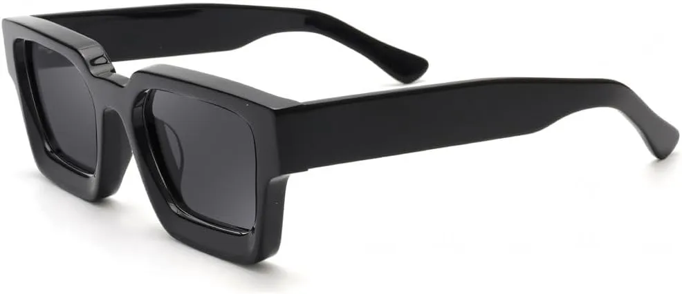 Trendy Polarized Sunglasses for Men Women, UV400 & Shatterproof, Durable Acetate Frame, Anti Glare HD Lens 1439S