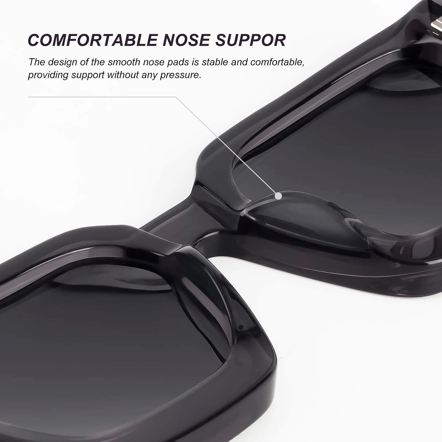 Trendy Polarized Sunglasses for Men Women, UV400 & Shatterproof, Durable Acetate Frame, Anti Glare HD Lens 1439S