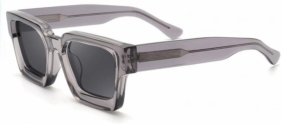 Trendy Polarized Sunglasses for Men Women, UV400 & Shatterproof, Durable Acetate Frame, Anti Glare HD Lens 1439S