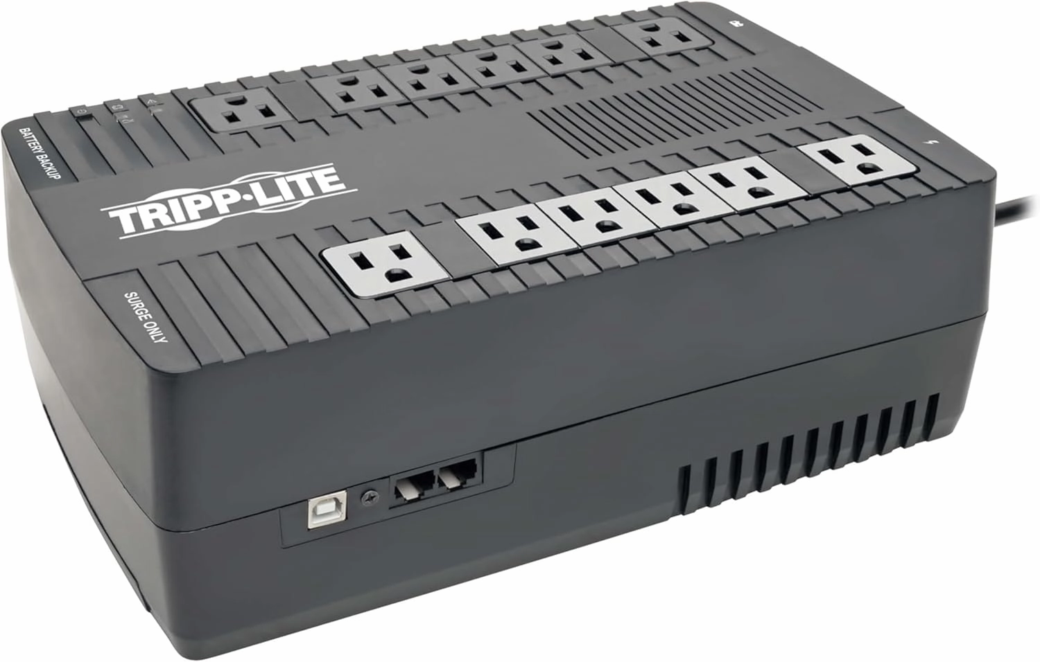 Tripp Lite 750VA Small UPS Battery Backup Surge Protector, AVR Automatic Voltage Regulation, 12-Outlets, Sine Wave, Mini UPS, TV & Computer UPS, 3-Year Warranty & $100,000 Insurance (AVR750U)