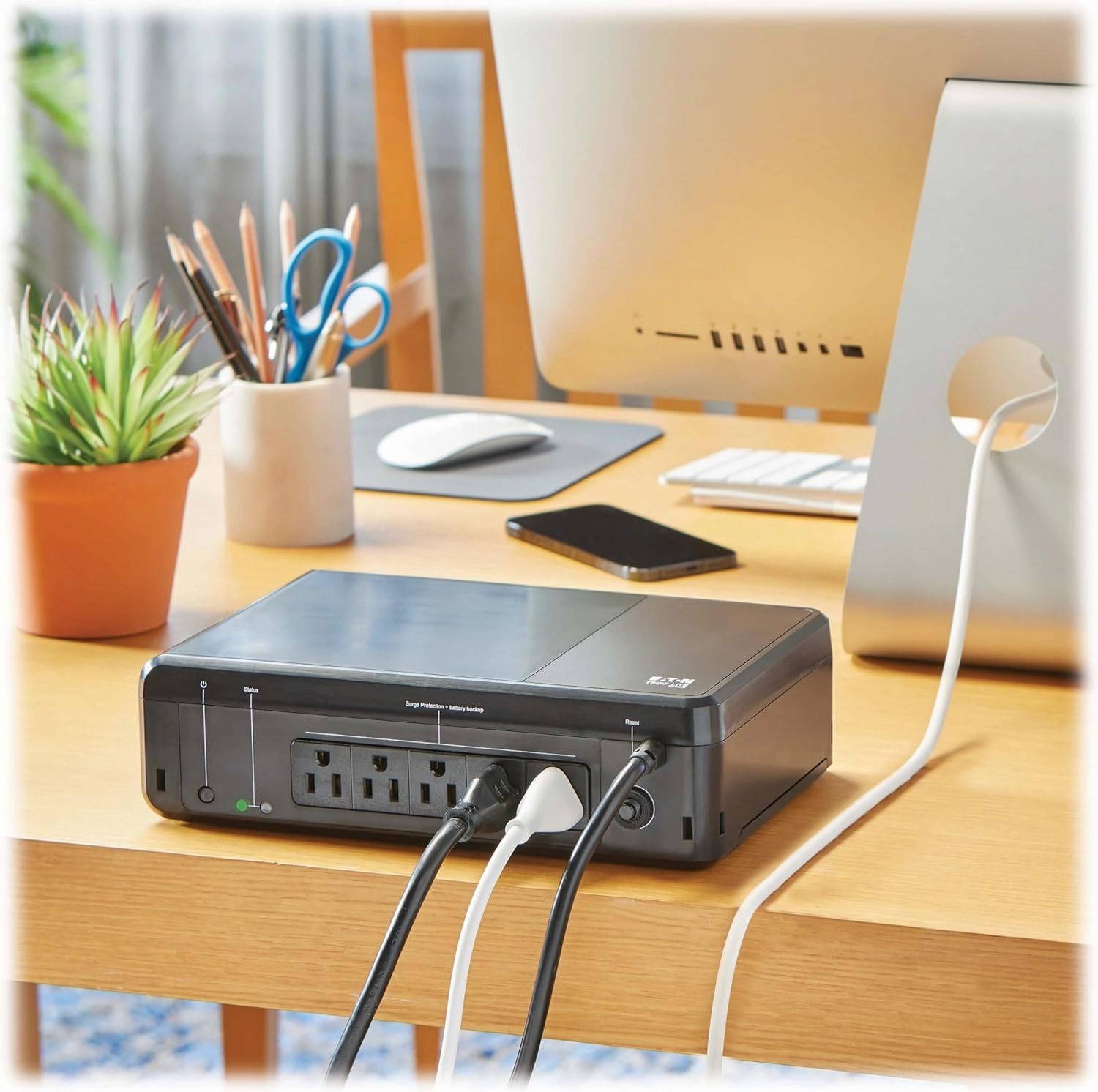Tripp Lite 850VA UPS Desktop Battery Backup and Surge Protector, 450W, 5 Outlets, Home & Office UPS, Small Form Factor, Wall Mounting Option, 5ft Cord, 3-Year Warranty (BC850R)