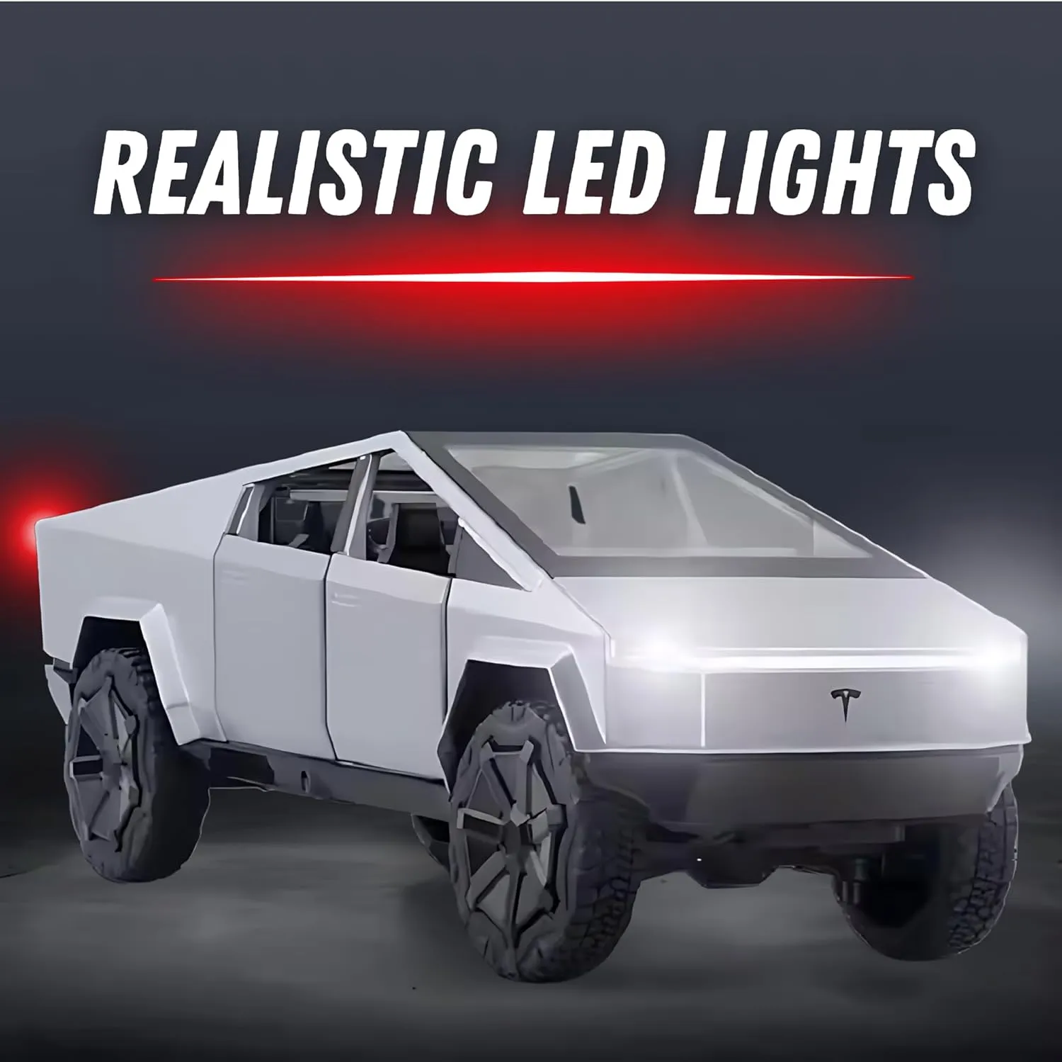 Truck Toy with Supercharger & Quad Bike | Truck 1/28 Die Cast Model | Realistic Lights, Sound & Pull-Back Action | Detailed Interior & Exterior | Great Gift for Boys (Gold)