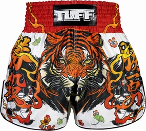 Tuff Sport Muay Thai Boxing Shorts, Retro Styles, Classic Slim Cut, MMA, Kickboxing, Workout Set