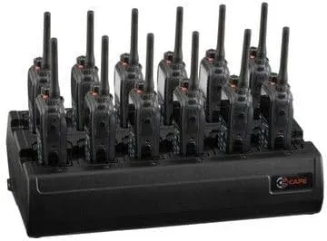 Twelve Bay Rapid Desk Charger for Kenwood KNB-15A Rechargeable Two Way Radio (Built-in Power Supply)