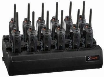 Twelve Bay Rapid Desk Charger for Kenwood NX-220E3 Rechargeable Two Way Radio (Built-in Power Supply)