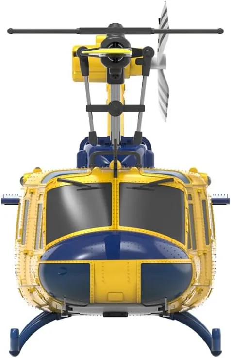 UH-1 Huey RC Helicopter, 1/48 Scale 2.4G 6CH C032 Remote Control Flybarless Stunt Helicopter, 3D/6G Mode, Intelligent Positioning, 3Battery