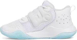 Under Armour Unisex Grade School Zone Basketball 2, (104) White/White/Metallic Silver, 4, US