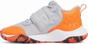 Under Armour Unisex Grade School Zone Basketball 2, (011) Mod Gray/Ares Red/Black, 4, US