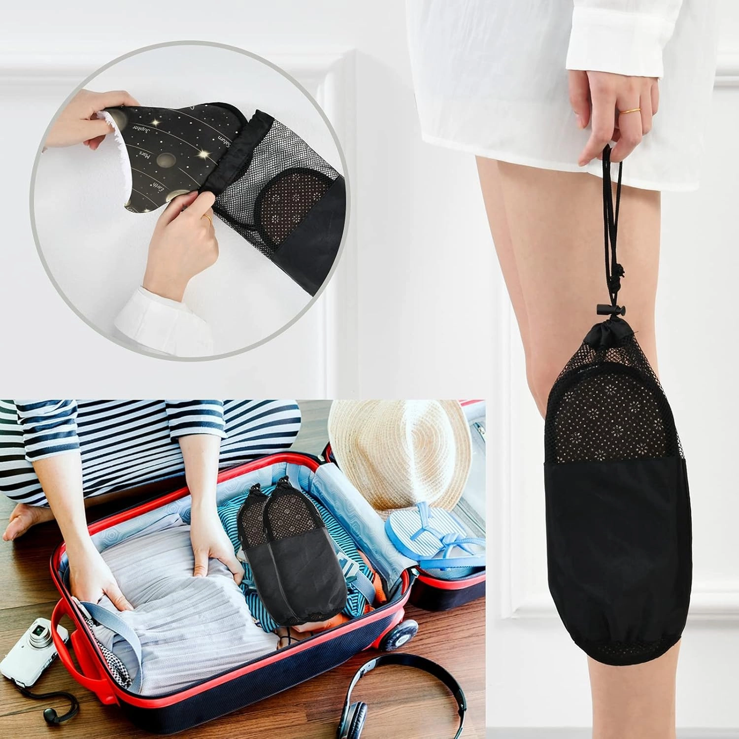 Unisex Slippers Fuzzy Feet Plush Slippers Anti-Slip Warm House Shoes M/L
