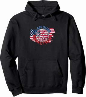 USA Flag Slam Dunk Basketball Pullover Hoodie