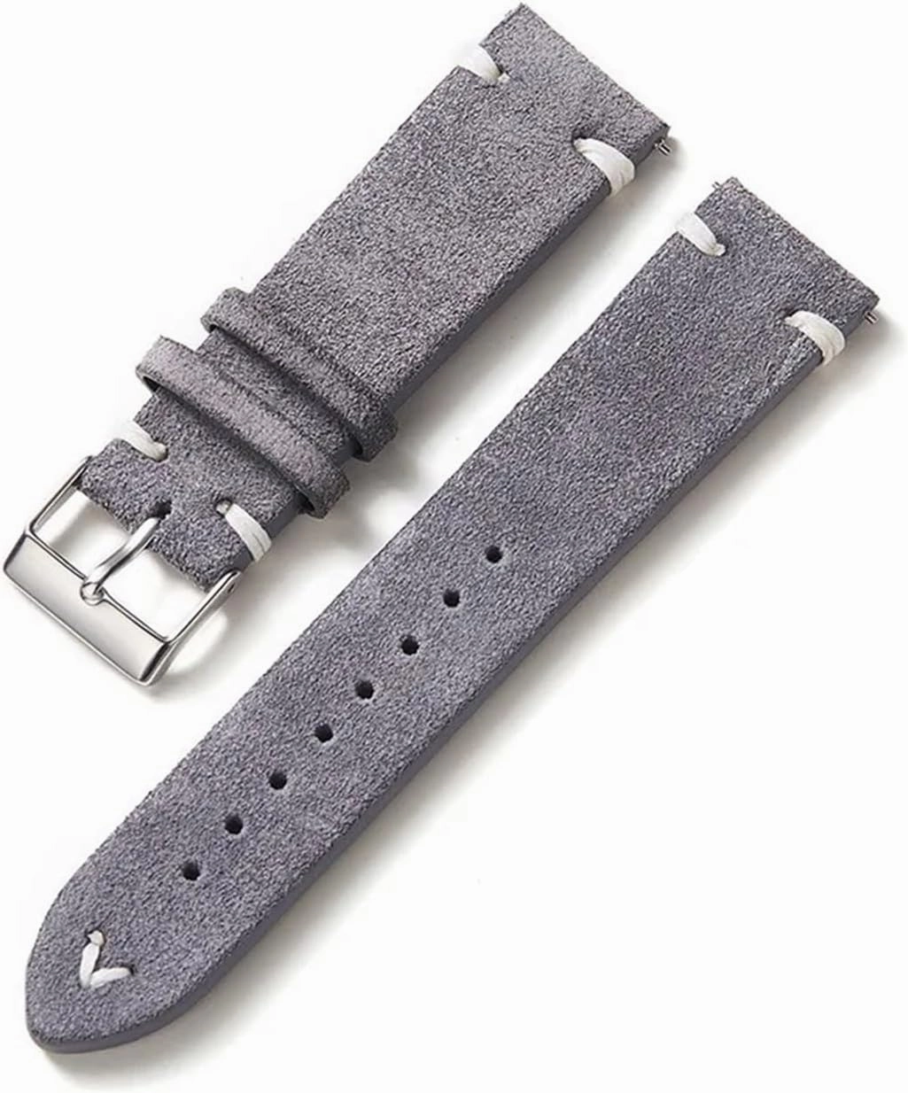 UTHAI G33 Suede Watch Strap 20mm 22mm Color Stitching Leather Smart Watch Bracelet Accessories Fit For Samsung Fit For Huawei Watchband