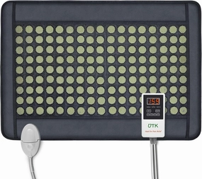 UTK Upgrade Far Infrared Heating Pad for Back, 153 Natural Jades Heating Pad for Pain, More Gemstones & Larger Heat Area, Smart Controller,Memory Function, Travel Bag Included, Medium: 31"x 21"