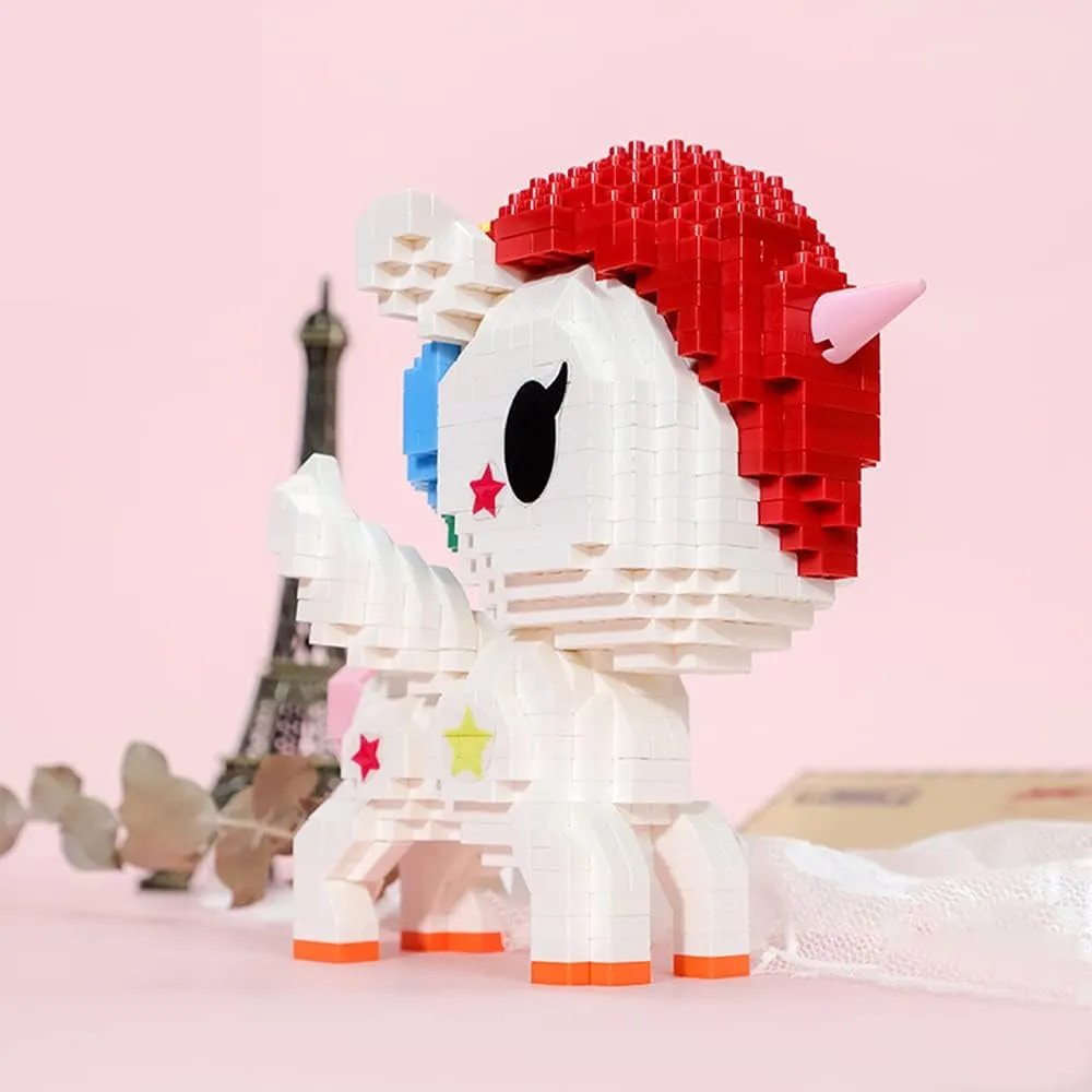 Uvini Micro Blocks Adult Building Blocks Toy Set, Valentine's Day Gift, Christmas Day Gift, Fun DIY Building Blocks Unicorn for Adults or Kids, Best Gift for Girls 870pcs (US Shipping)