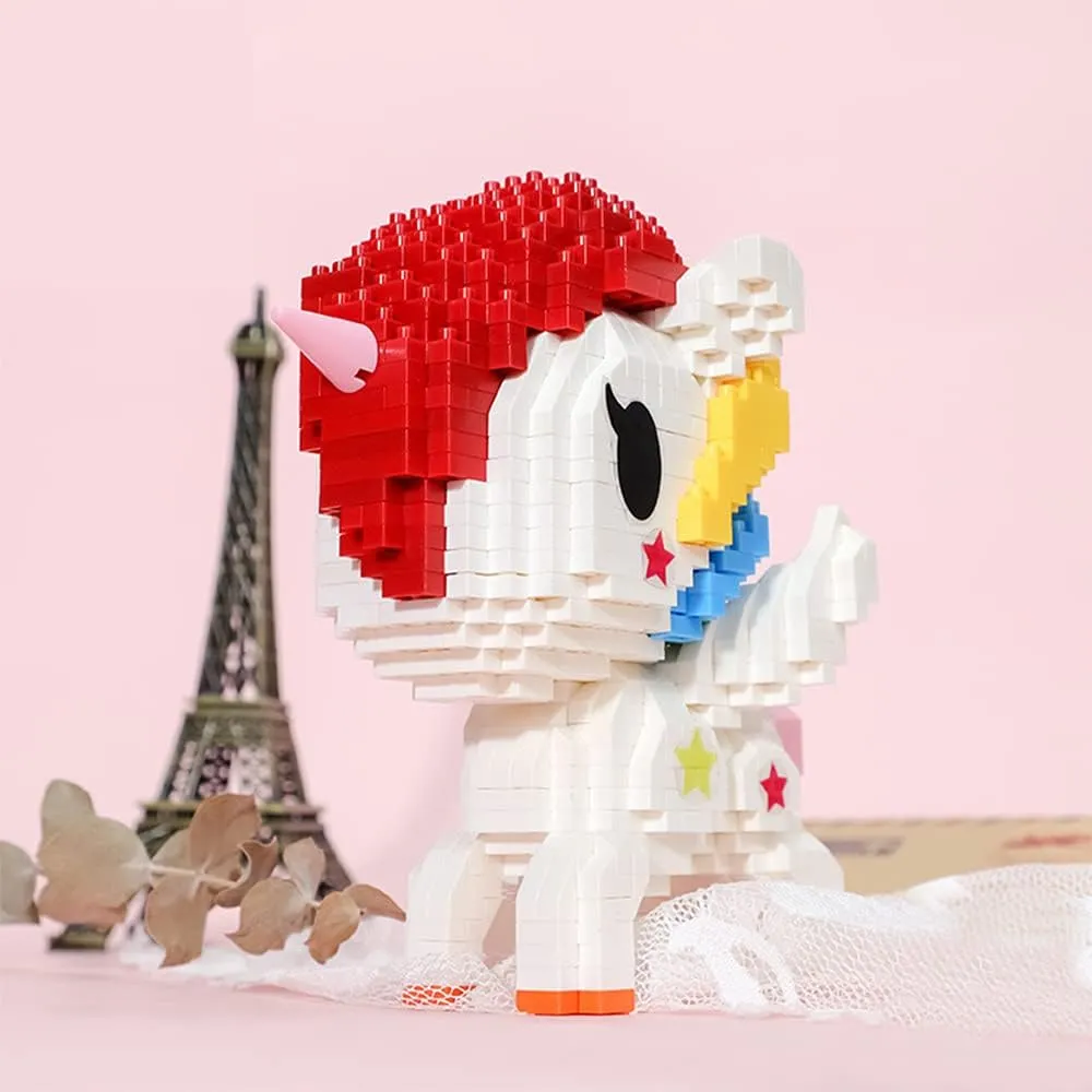 Uvini Micro Blocks Adult Building Blocks Toy Set, Valentine's Day Gift, Christmas Day Gift, Fun DIY Building Blocks Unicorn for Adults or Kids, Best Gift for Girls 870pcs (US Shipping)
