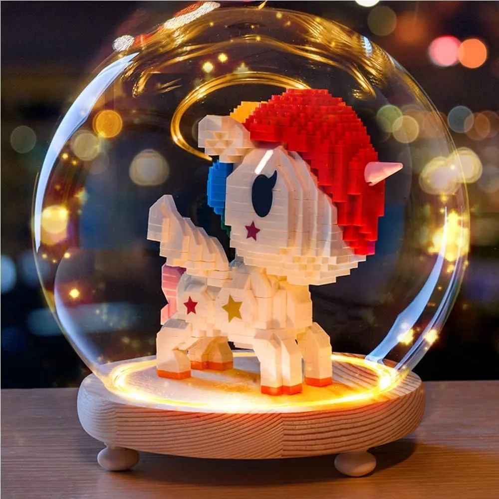 Uvini Micro Blocks Adult Building Blocks Toy Set, Valentine's Day Gift, Christmas Day Gift, Fun DIY Building Blocks Unicorn for Adults or Kids, Best Gift for Girls 870pcs (US Shipping)