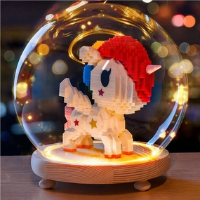 Uvini Micro Blocks Adult Building Blocks Toy Set, Valentine's Day Gift, Christmas Day Gift, Fun DIY Building Blocks Unicorn for Adults or Kids, Best Gift for Girls 870pcs (US Shipping)