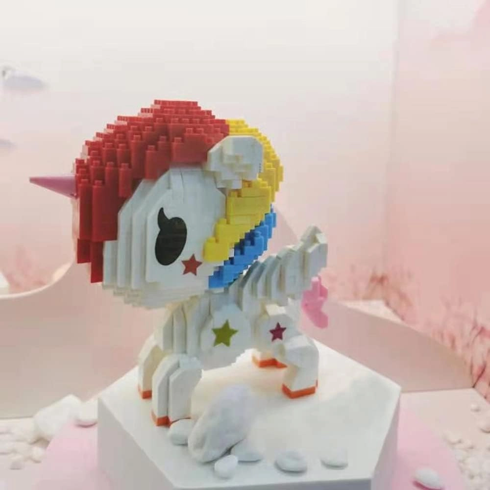 Uvini Micro Blocks Adult Building Blocks Toy Set, Valentine's Day Gift, Christmas Day Gift, Fun DIY Building Blocks Unicorn for Adults or Kids, Best Gift for Girls 870pcs (US Shipping)