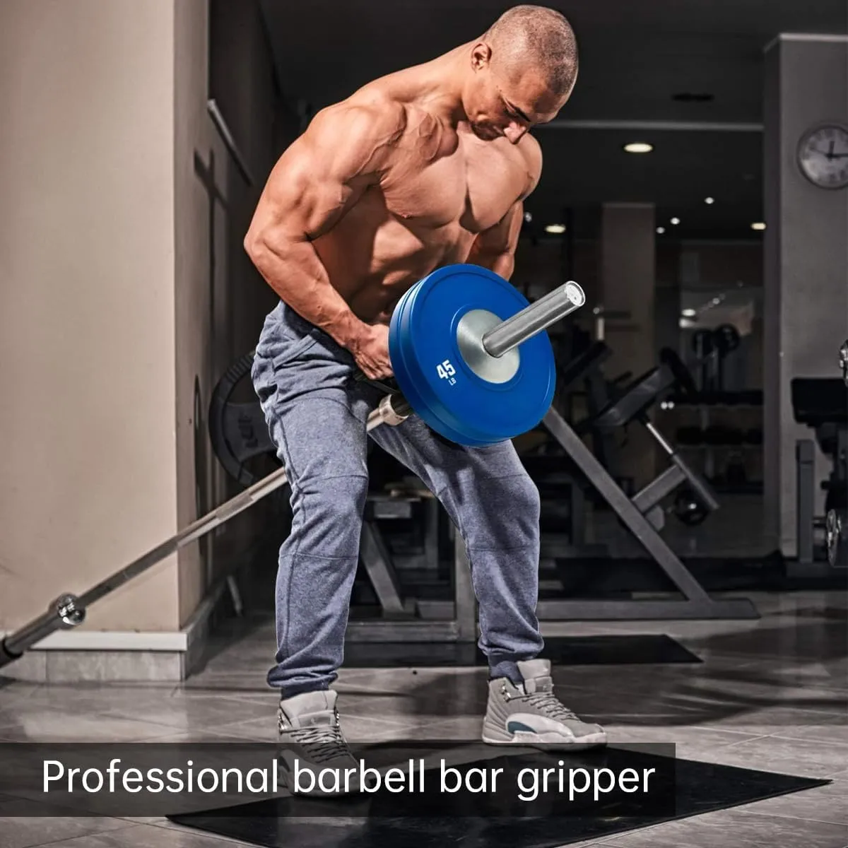 V Bar Landmine Handle Attachment for Barbell Bar, Solid Multi-Grip Landmine Handle Attachment with Non-Slip Rubber Handle, Fits Olympic Bars Strength Training Bars