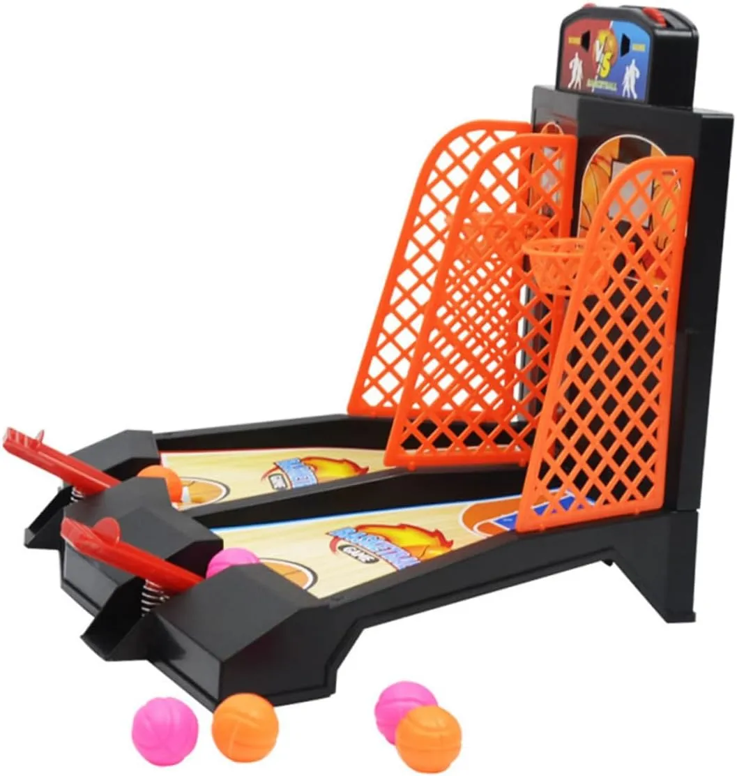 Vaguelly Double People Mini Finger Basketball Game Interactive Desktop Sports for Basketball Hoop for Parent Fun and Skill Development