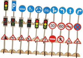 Vaguelly 1Set Traffic Sign Educational Cognition Road Sign Models for Learning Imaginative Play for Early Childhood Traffic Teaching