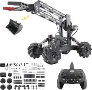 VANLINNY Robot Kit,Science Projects for Kids Ages 8-12, 2 in1 Electronic Robotic Arm for Boys & Girls to Learn Programming/Techology,Educational Toy Building Kits for Beginners,Xmas Birthday Gift.
