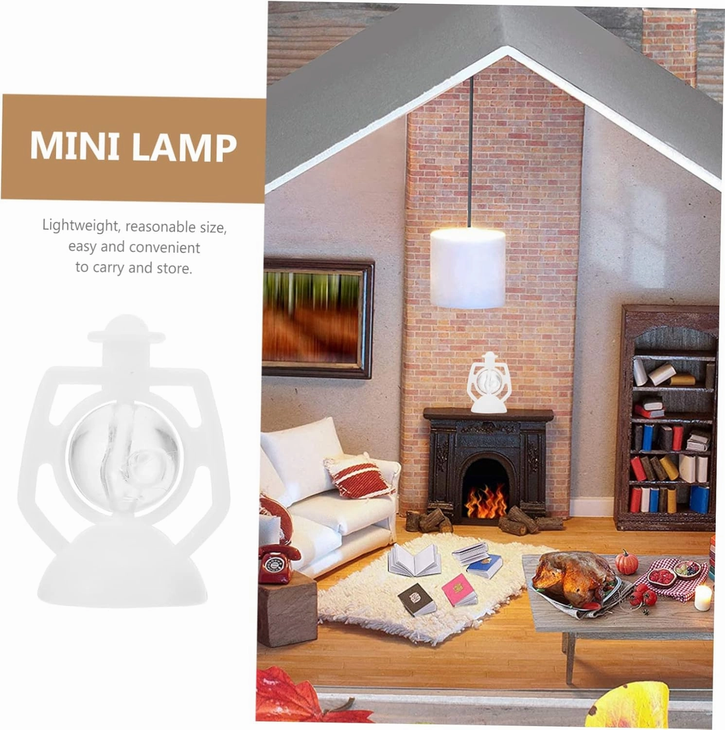 VANZACK 3sets Miniature Dollhouse Kerosene Lamps Retro Lanterns Lifelike Photo Props 12pcs*3