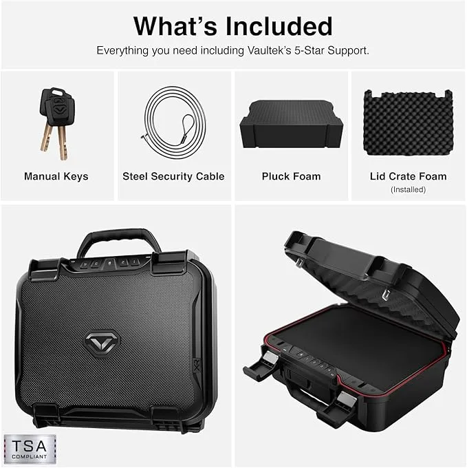 Vaultek XR Standard Edition Rugged and Portable Safe with Smart Sense Keypad