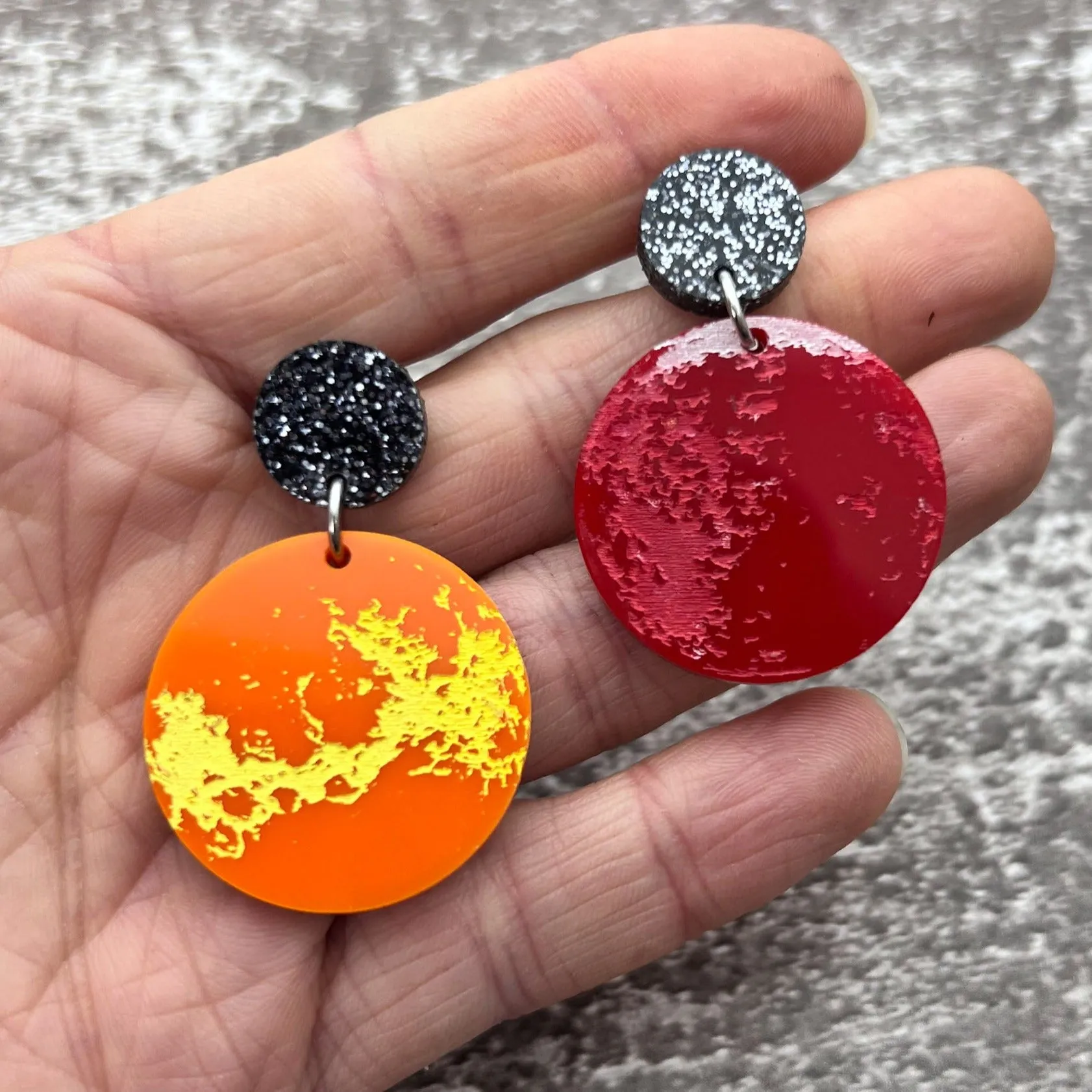 Venus and Mars Asymmetrical Earrings