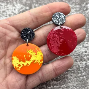 Venus and Mars Asymmetrical Earrings