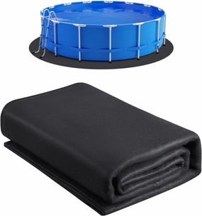 VEVOR 12 Foot Round Pool Liner Pad for Above Ground Swimming Pool, Heavy Duty Above Ground Pool Pad Mat, Protect Pool Liners, Prevent Punctures and Weed Barriers, Durable Geotextile Material