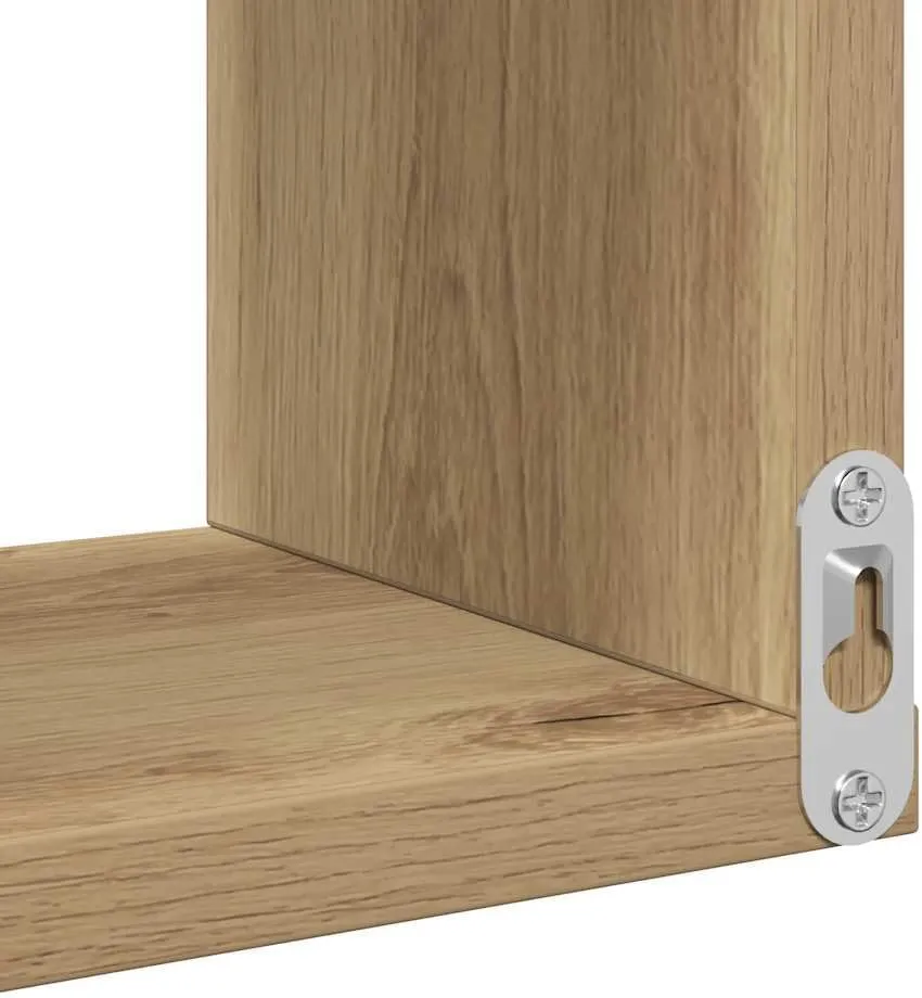 vidaXL Wall Corner Shelf Artisan Oak Engineered Wood Medium