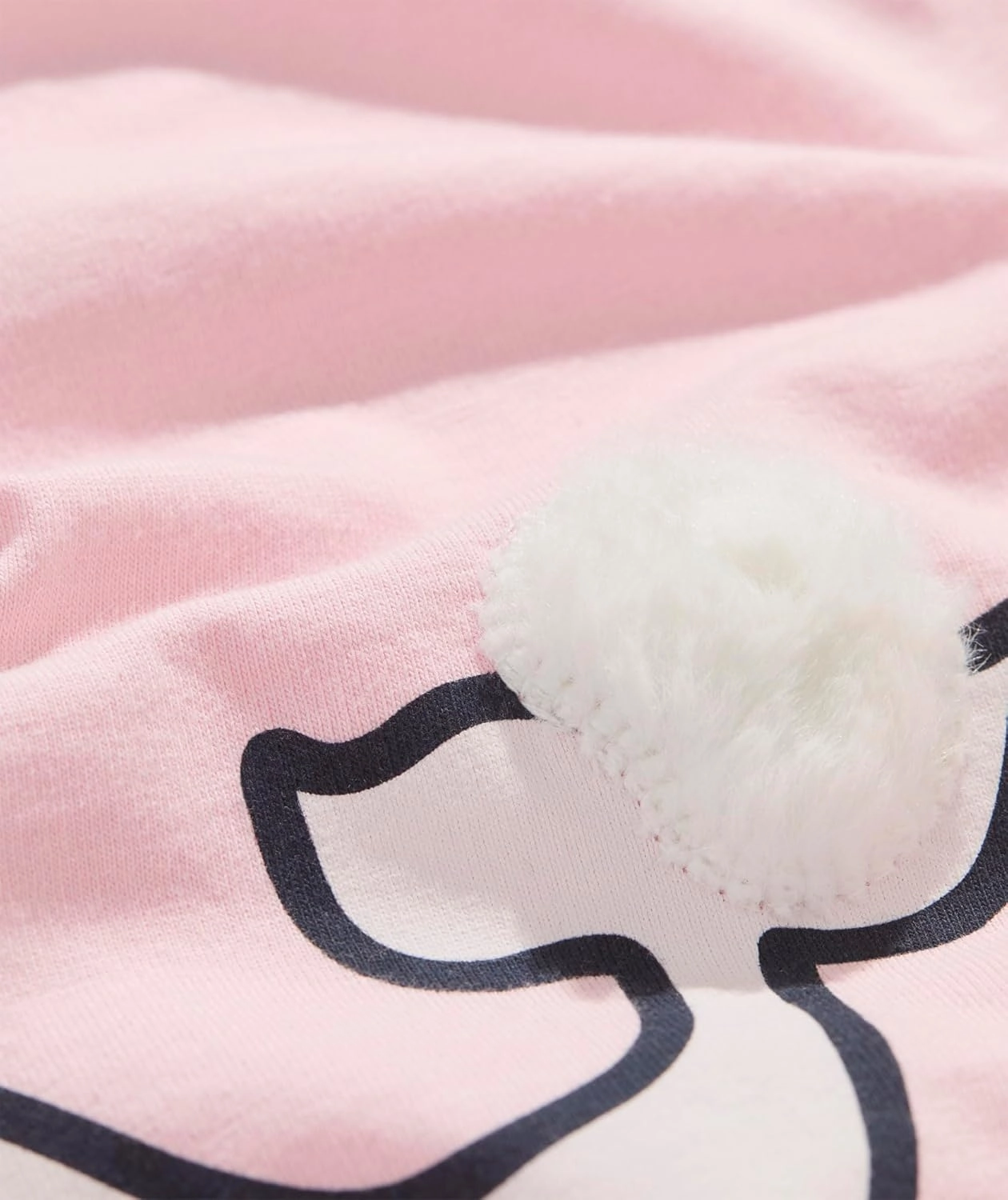 vineyard vines Girls' Fuzzy Easter Bunny Whale Long-Sleeve Pocket Tee