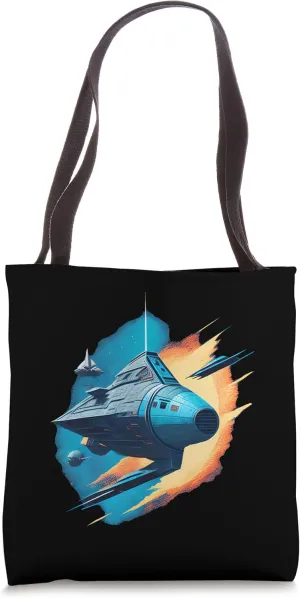 Vintage Spacecraft Retro Spaceship Science Fiction Lover Tote Bag