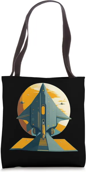 Vintage Spacecraft Retro Spaceship Science Fiction Lover Tote Bag