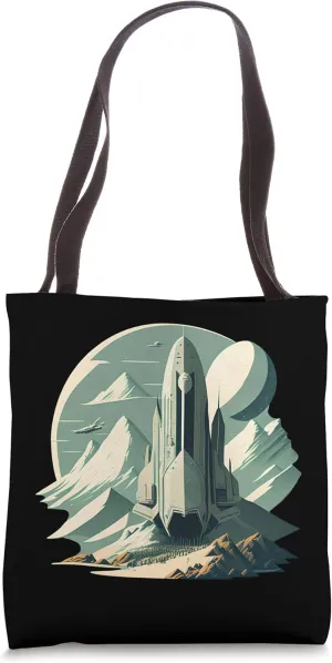 Vintage Spaceship Space Lover Retro Spacecraft Science Tote Bag