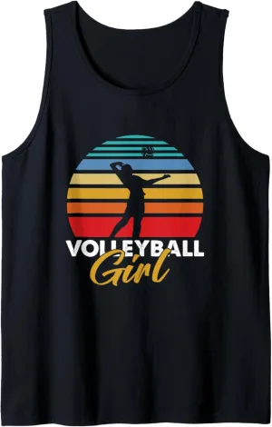 Vintage Volleyball Girl Ball Sports Player Beach Volleyball Tank Top
