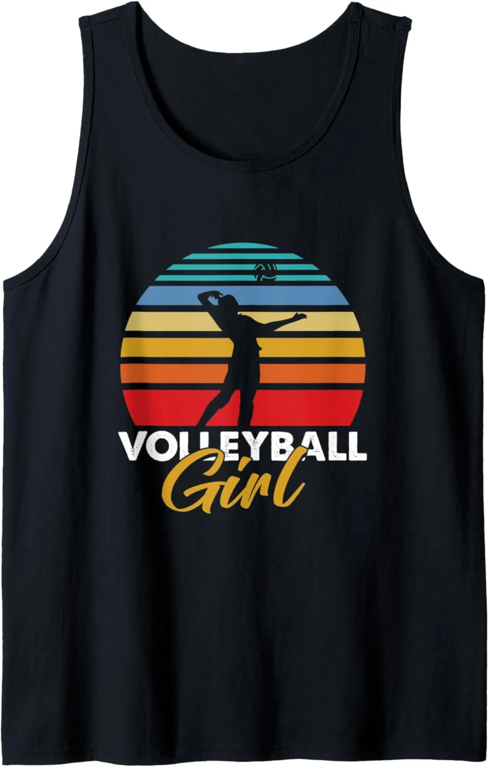 Vintage Volleyball Girl Ball Sports Player Beach Volleyball Tank Top
