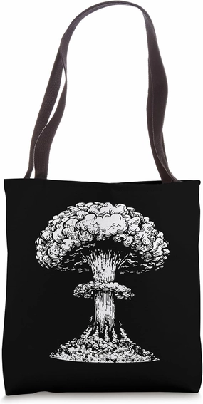 Vintage Atomic Bomb Fallout Nuclear Fission Mushroom Cloud Tote Bag