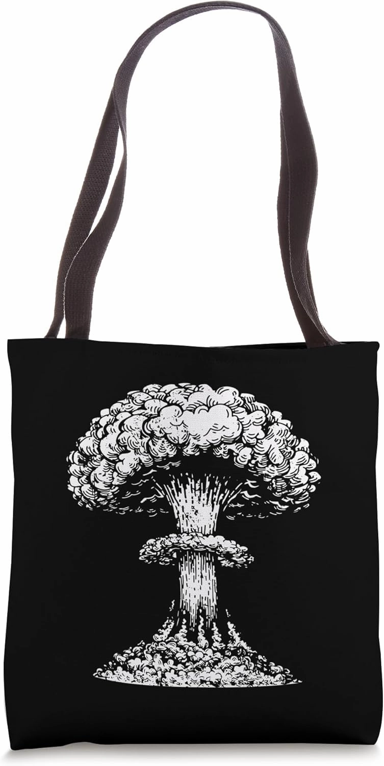 Vintage Atomic Bomb Fallout Nuclear Fission Mushroom Cloud Tote Bag