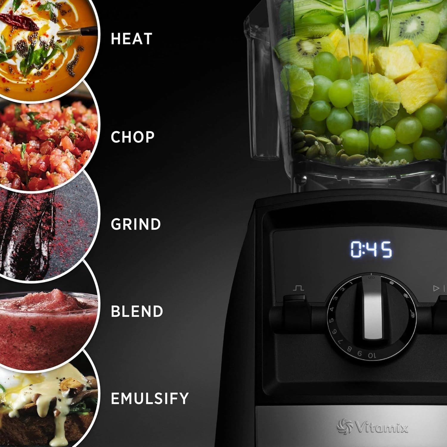 Vitamix White A2500 Ascent Series Smart Blender, Professional-Grade, 64 oz. Low-Profile Container, 64 fl oz