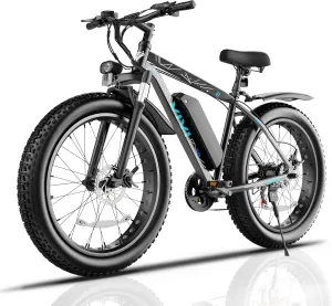 Vivi F26FUL Electric Bike Peak 1000W 26" x 4.0 Fat Tire Electric Bike with 48V 13Ah Removable Battery, 7Speed, Top 26Mph, Cruise Control, Up to 60 Miles for Commuting, Beach,Snow, UL2849 Certified