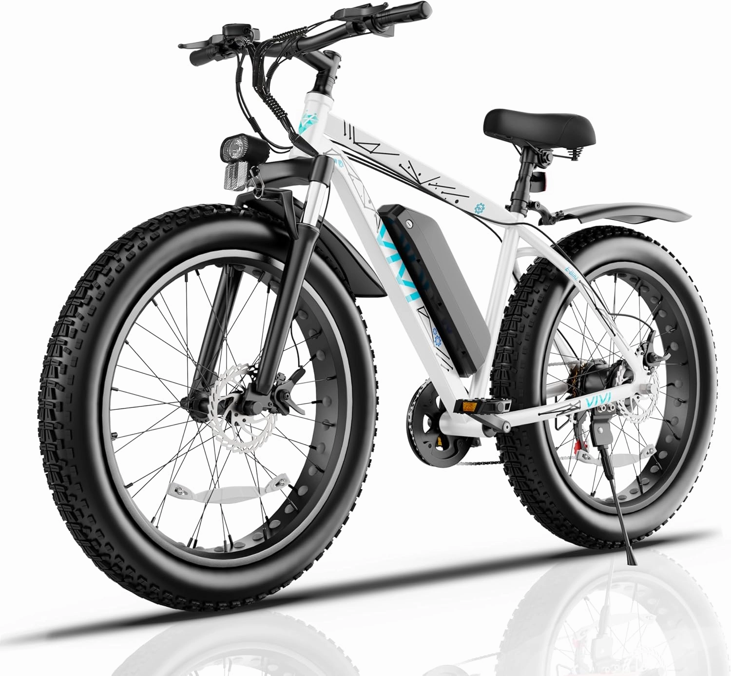 Vivi F26FUL Electric Bike Peak 1000W 26" x 4.0 Fat Tire Electric Bike with 48V 13Ah Removable Battery, 7Speed, Top 26Mph, Cruise Control, Up to 60 Miles for Commuting, Beach,Snow, UL2849 Certified