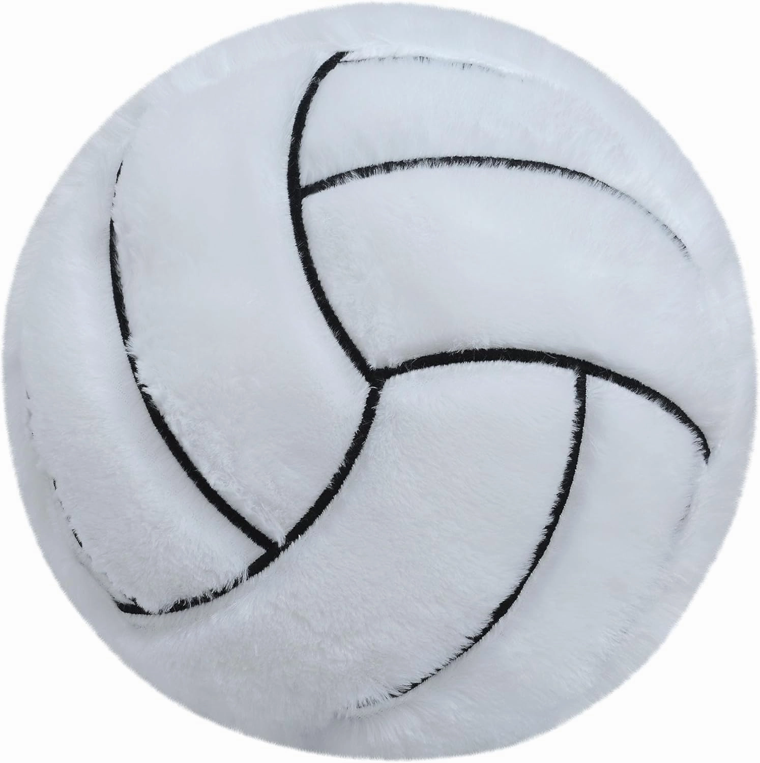 Volleyball Plush Pillow - Fluffy Stuffed Sports Toy Gift for Kids, Durable Sofa Throw Pillow for Bedroom Home Decor