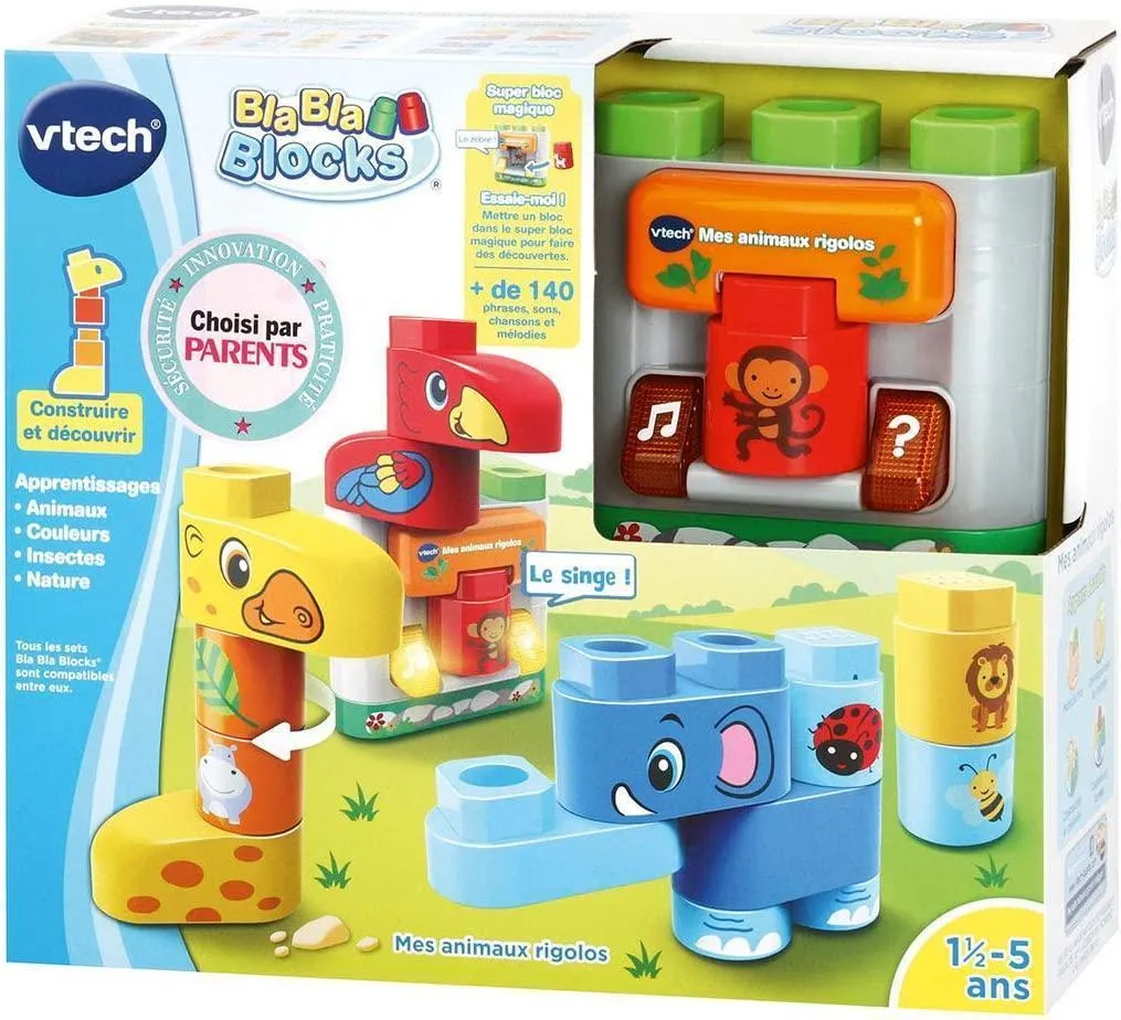 VTech 6046 Bla-Bla Blocks Electronic Building Kit With Funny Animals