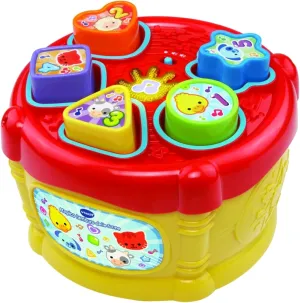 VTech The Magic Drum of Shapes, Musical Drum for Children, Toy with 5 Shapes, Interactive Musical Instrument with 3 Songs and 20 Melodies, Italian Language, Batteries Included, 12-36 Months
