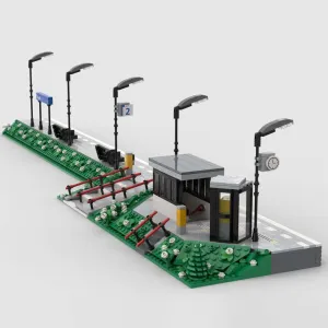 Vught Train Station Platform Model Building Toys Set 1206 Pieces MOC for Age 18 