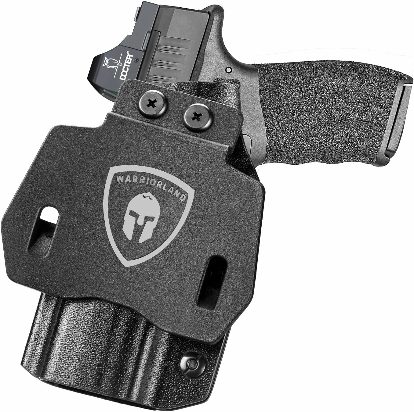WARRIORLAND OWB Kydex Holster with Optic Cut, Fits Select Glock 17/19/19X, G43/43X, Hellcat/Hellcat Pro, Taurus G2C/G3C, M&P Shield 9, M&P 9/380 Shield EZ, Sig P320/P365/P226 and More, 1.75" Paddle
