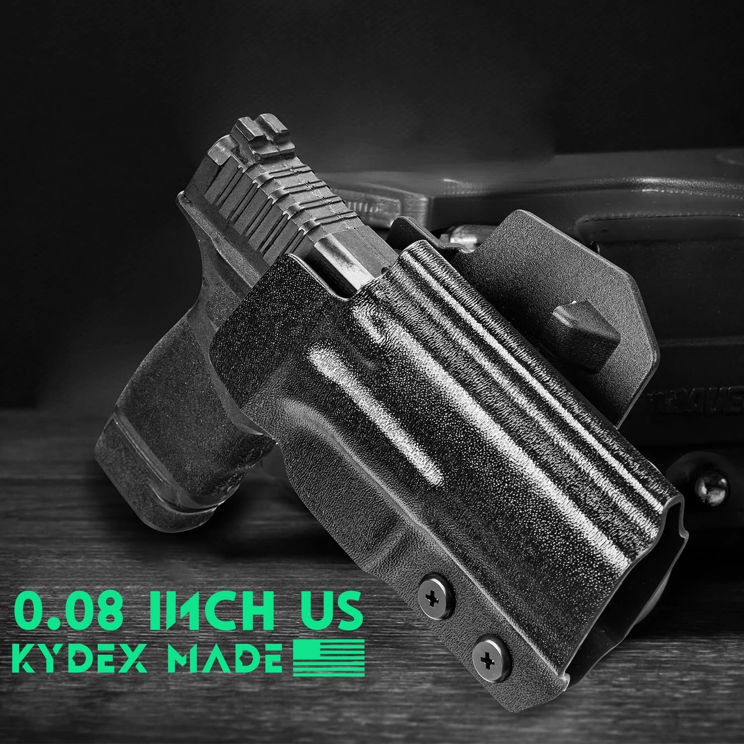 WARRIORLAND OWB Kydex Holster with Optic Cut, Fits Select Glock 17/19/19X, G43/43X, Hellcat/Hellcat Pro, Taurus G2C/G3C, M&P Shield 9, M&P 9/380 Shield EZ, Sig P320/P365/P226 and More, 1.75" Paddle