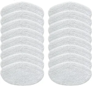 Washable Mop Rags Compatible with Polti Kit Vaporetto PAEU0332 Steam Vacuum Cleaner Microfibre Mops Cloth Replacement Parts Accessories(Color:16 pcs)