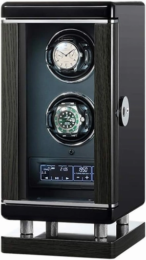 Watch Watch Winder Case with Quiet Motor,Watch Motor Shaker Storage Box with Fingerprint Unlock and Ultra-Quiet Motor,Led Illumination,6 Rotation Mode Setting